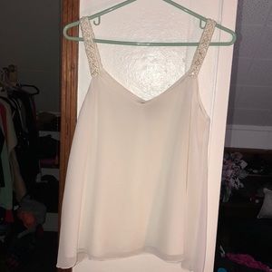 Forever 21 white jeweled tank